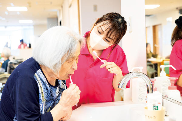 口腔ケアの様子