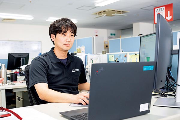仕事の様子