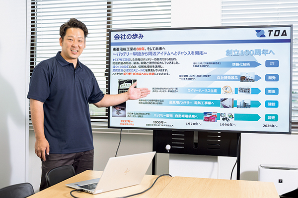 会社の歩みの説明