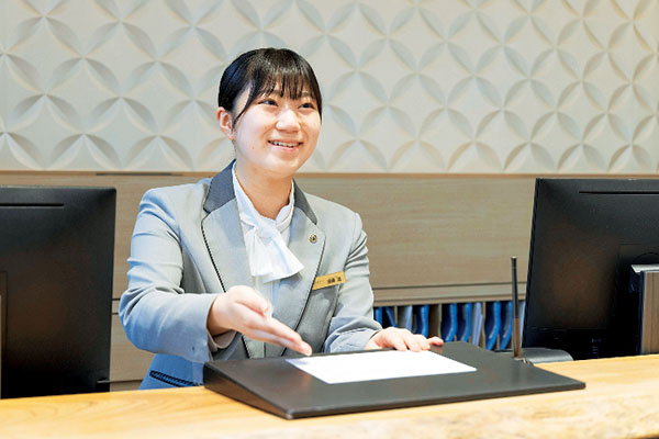 チェックイン対応の様子