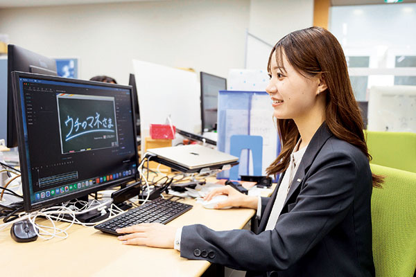 SNS配信用に編集をする様子
